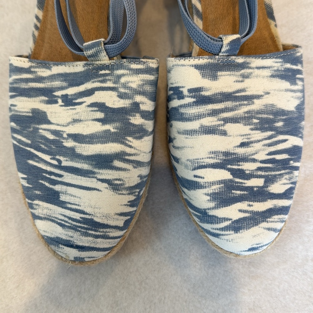 LIFE STRIDE KATRINA 2 Espadrille Strappy SlipOn PlatformWedge Size 9.5 Blue NWOT - Picture 10 of 10